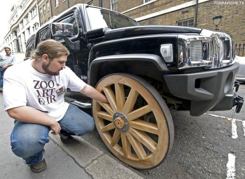 hummer ruedas madera 2